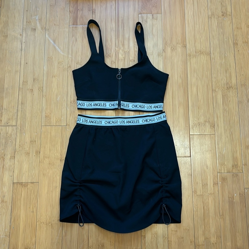 Zara Top & Mini Skirt Set